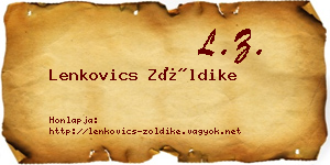 Lenkovics Zöldike névjegykártya